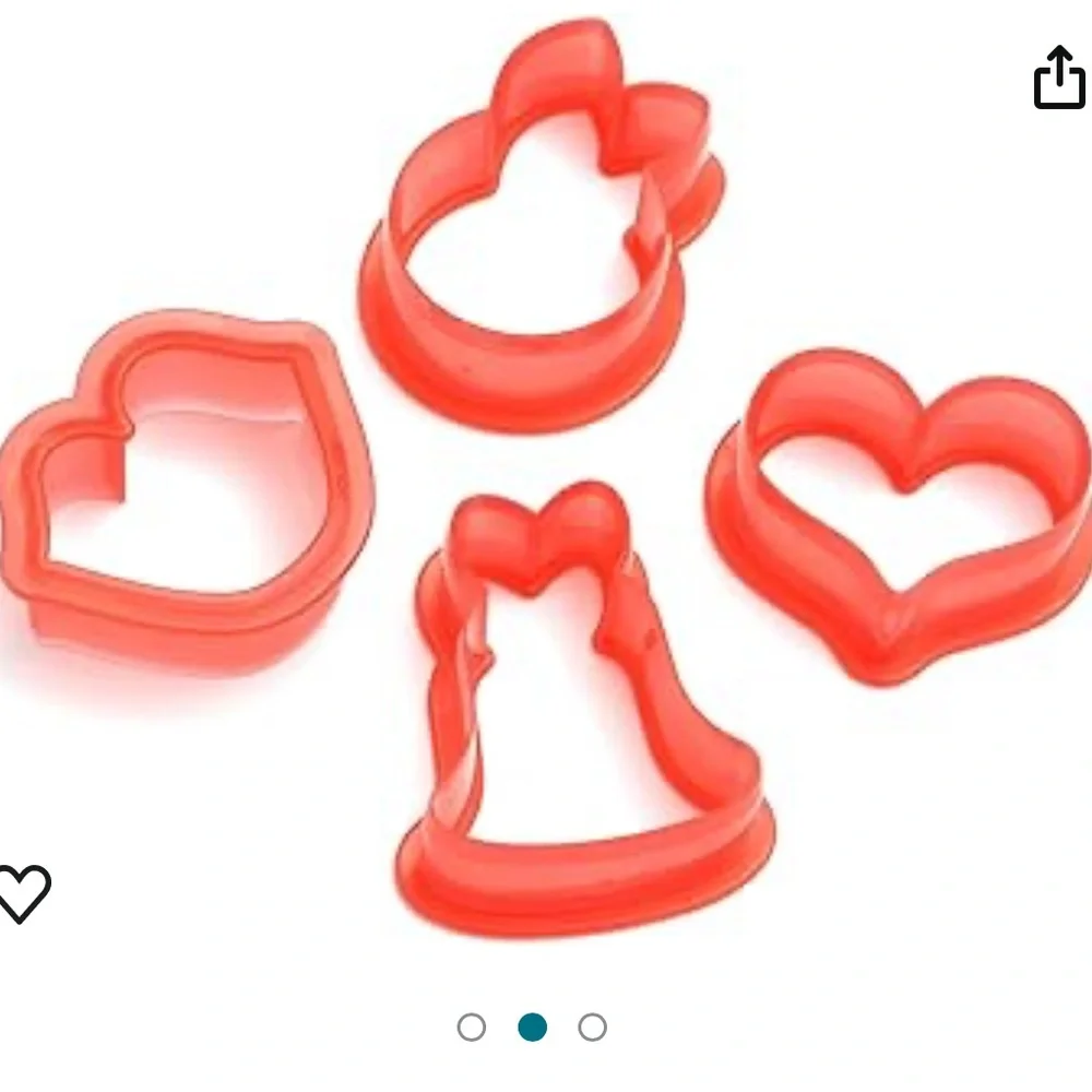 Sweet Sugarbelle Mini Shape Shifters Romance Cookie Cutter Wedding Bell Lips Red